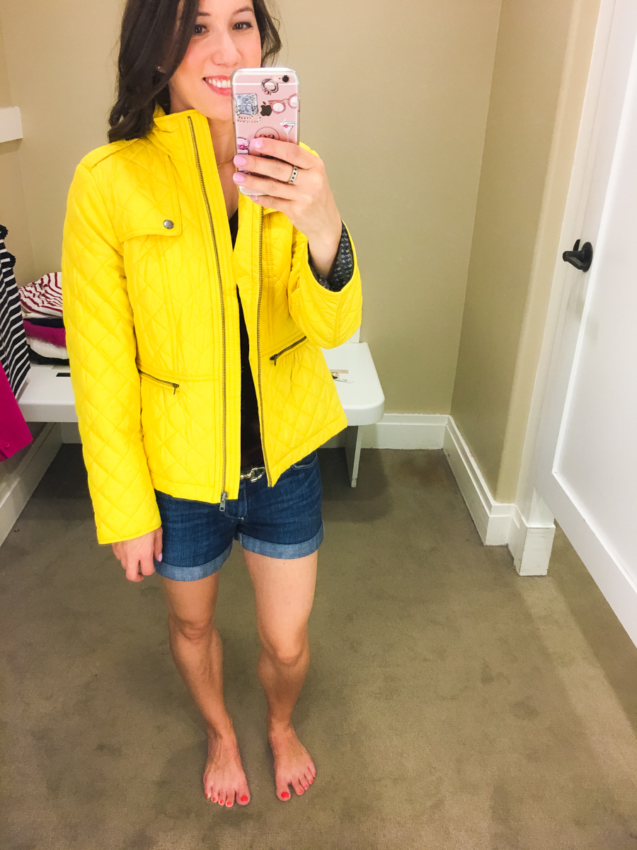 Talbots fall collection review, talbots petite fit, talbots reversible horsebit belt, talbots sweater, talbots parisan style, petite fashion and style blog, #modernclassicstyle yellow jacket