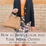 How to Bring Color into your Work Outfits: Ann Taylor Floral Pencil Skirt