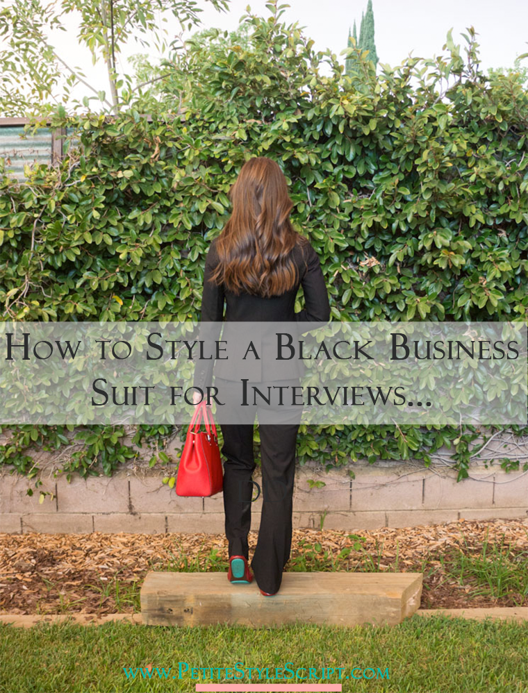 Theory Black Business Suit - You only need ONE black business suit, tips for finding the perfect one for busy petite professionals and how to style a black business suit for interviews. Fit, quality, investment, tailoring reviewed. Theory black business suit. Click to read and pin for later when you interview!