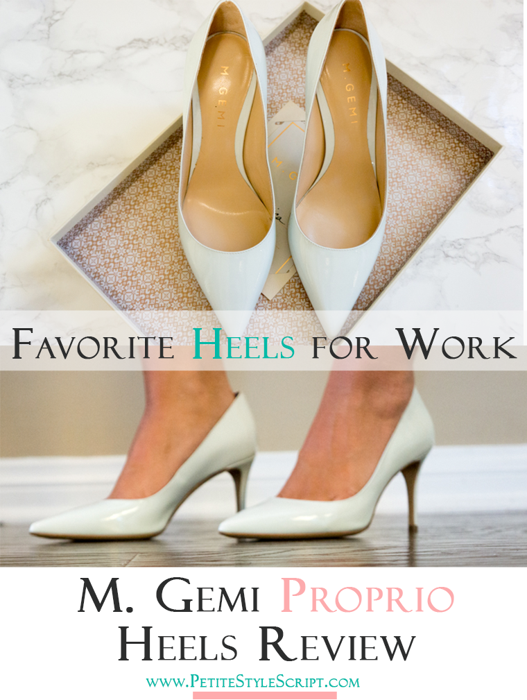 Petite fashion & style | M. Gemi Proprio Heel Review | Want a high-quality Italian heel that is comfortable for standing hours in at work? Can’t decide between the Proprio or Cammeo heels? I truly love and respect this shoe brand and my Proprio Heels in Crema di Menta mint color. Click to read more or save pin for style ideas later!