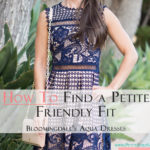 How to Find a Petite Friendly Fit: Bloomingdales Aqua Dress