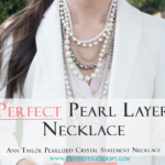 Ann Taylor Pearlized Crystal Statement Necklace