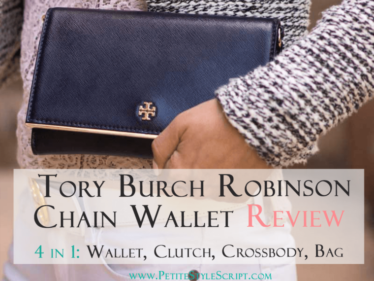 Tory Burch Robinson Chain Wallet Review | 4 items in 1 | Versatile perfect wallet clutch shoulder bag evening bag | Busy professional | Designer WOC Chanel YSL dupe | Click now to read my review and video on how to use this wallet. 16 card slots, 2 large compartments, 1 zipper compartment, 2 sections for phone, keys, lipstick or lip gloss.