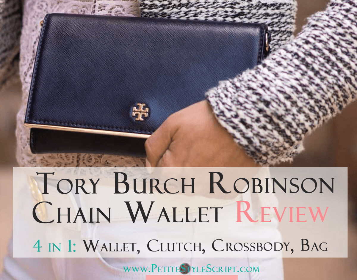 Shop Tory Burch Robinson Leather Wallet-On-Chain