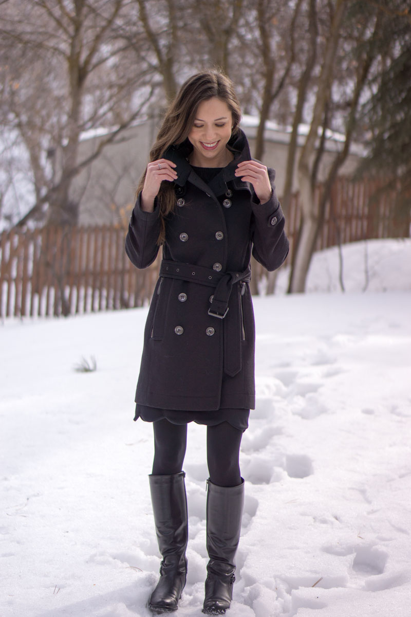 Burberry Daylesmoore Wool Coat Review | Honest review | Bloomingdale's | Petite-friendly fit | Camel Black | Best Winter Outerwear | Classic jacket