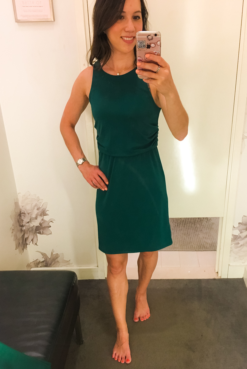 Ann taylor loft green dress hotsell