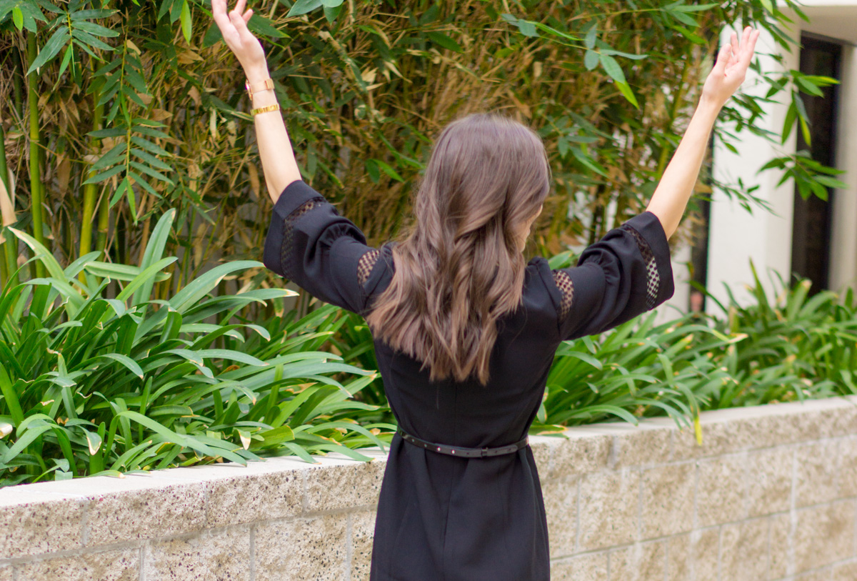 3 Ways to Style a Sheath Dress | Talbots RSVP Occasion Review | Talbots Erica Back Bow Heels | Red Bow Pumps | Flounce Sleeve Crepe Sheath Dress | Holiday party outfit ideas | Christmas New Year's Eve | Tory Burch gold belt | Pearl statement necklace