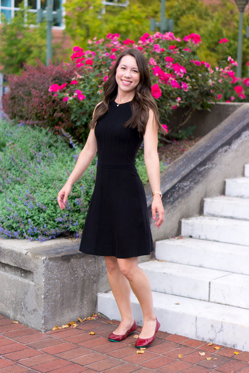 black petite work dress