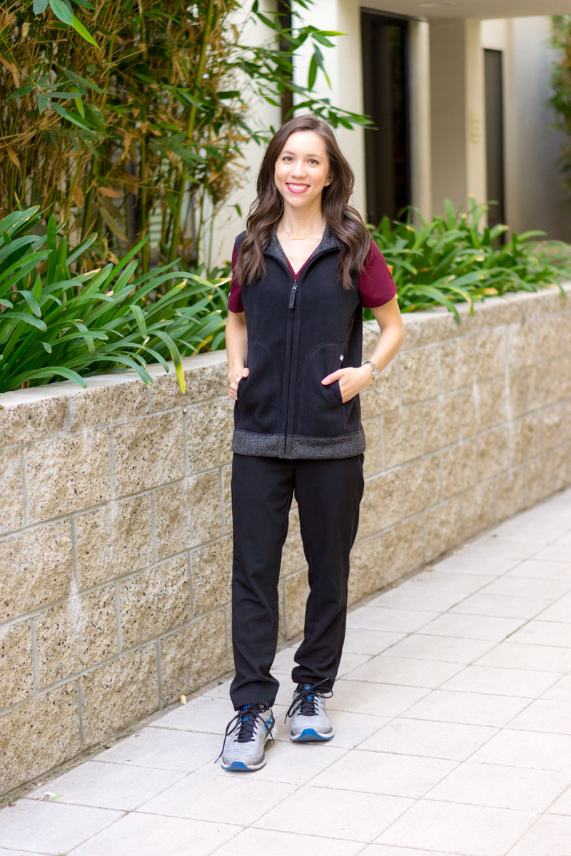 FIGS Scrubs Review: Longsleeve Underscrub + Vest + Hoodie