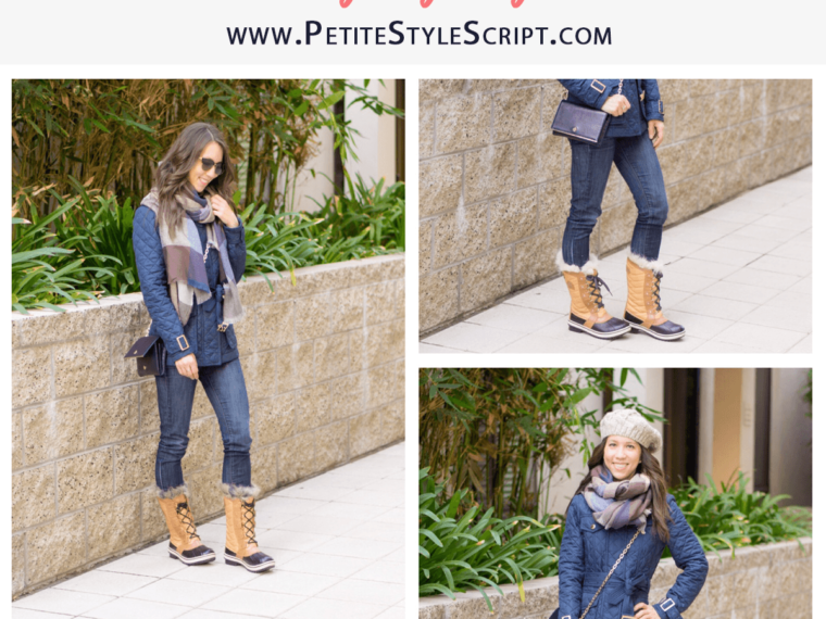 Sorel Tofino II waterproof boots review | Best winter boots | Bloomingdale's winter boots & winter accessories review | Women vs. kids sizing in Sorel boots | Lace up boots | Burberry Haddingfield | Finsbridge quilted down coat | Aqua blanket scarf | Aqua Beret hat | wool winter accessories | UGG fleece socks