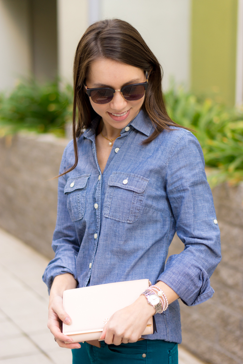 The Gibson Collective bracelet review | Custom bracelet stacks | Bracelet to fit petite wrists | Beads & Pearls bracelet | Empowering jewelry | Stefani Greenspan designer founder | Little Lady Gibson kids bracelet stacks | resilience Tory Burch wallet clutch | Tory Burch polarized sunglasses | Paige teal green denim jeans