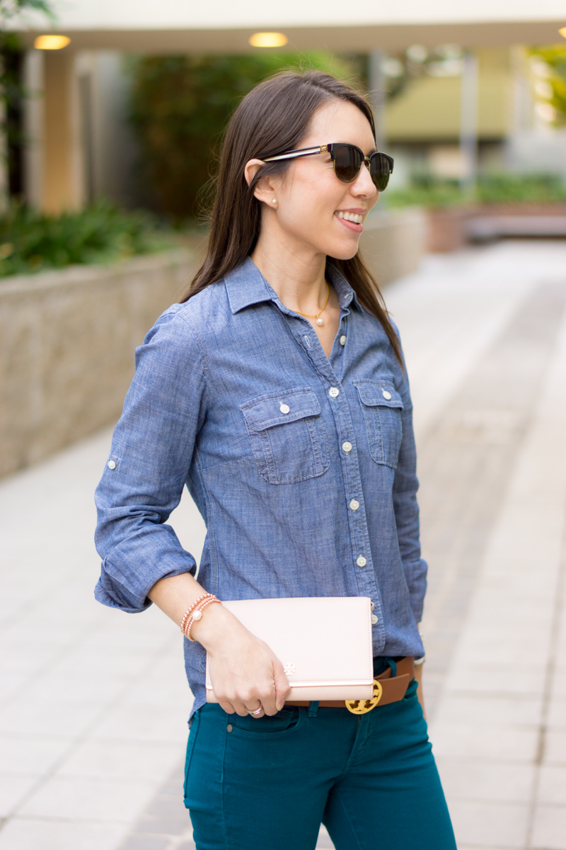 The Gibson Collective bracelet review | Custom bracelet stacks | Bracelet to fit petite wrists | Beads & Pearls bracelet | Empowering jewelry | Stefani Greenspan designer founder | Little Lady Gibson kids bracelet stacks | resilience Tory Burch wallet clutch | Tory Burch polarized sunglasses | Paige teal green denim jeans