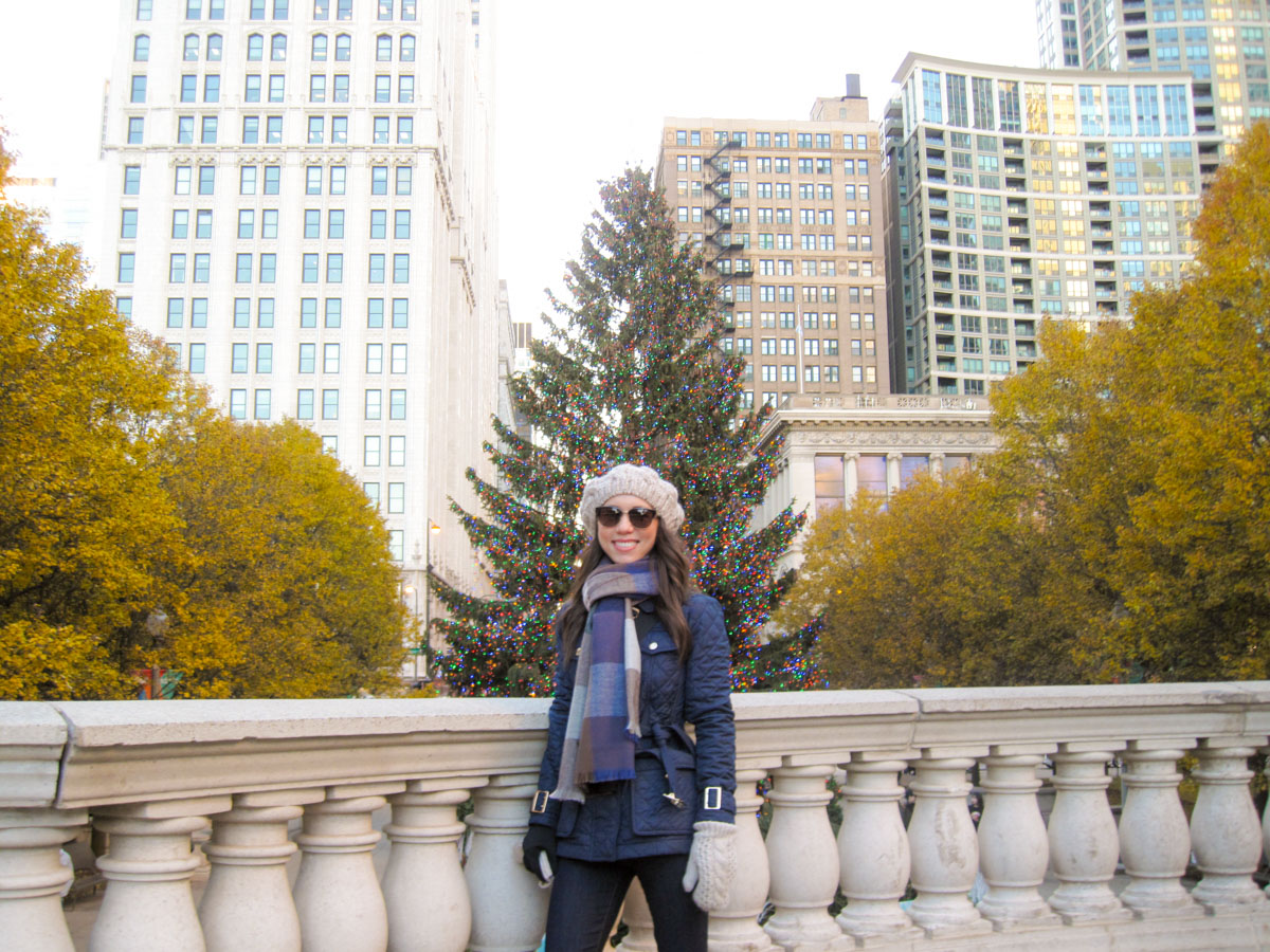 Chicago Travel Guide | What to see in 2 to 3 days | two to three day chicago trip | Skydeck | Shoreline Architectural boat tour review | Hyatt Centric Magnificent Mile | Navy Pier Ferris Wheel | Burberry Quilted Coat | Bloomingdale's Beret plaid scarf | Petite fashion style blog