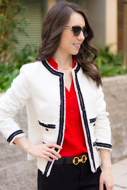 Inspired by Chanel  5 Outfit Ideas with Chanel-Inspired Blazer