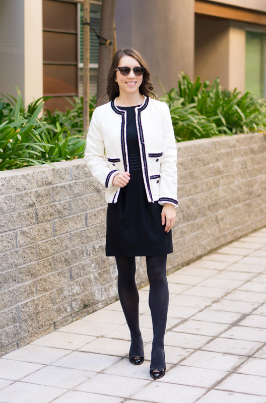 chanel blazer outfit