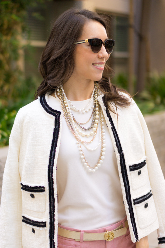 Inspired by Chanel 5 Outfit Ideas with Chanel Inspired Blazer