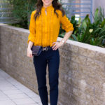 How to Wear Navy & Mustard Yellow Together + 9 Affordable Tops