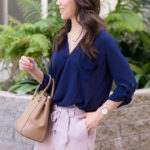 Two Work Outfits for Early Spring // Lavender + Blush Pink & Florals