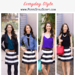 How to Style a Striped Skirt 4 Ways // Work, Weekend, Date, Casual