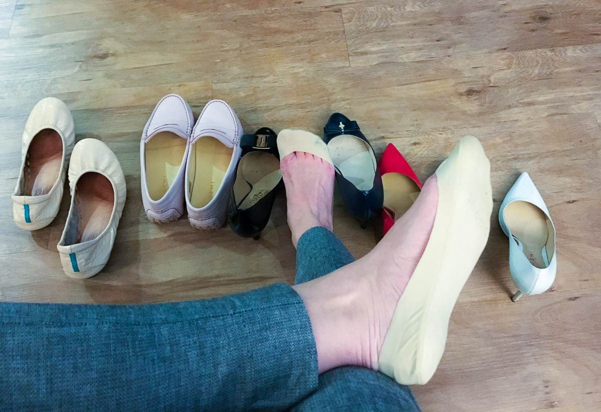 ballet flats with socks