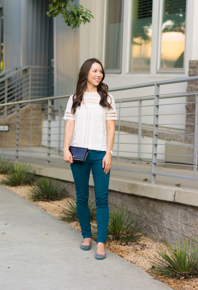 6 Ways to Style a Lace Top - Petite Style Script