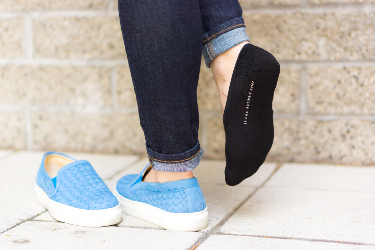 My Go-To Socks for Flats, Loafers, & Sneakers with Sheec Socks Review of the Solehugger Invisicool and Active X Reinforced Antimicrobial Sock. Perfect for Tieks ballet flats, Rothy's flats, M. Gemi loafers, and Nike sneakers or slip-on sneakers. My favorite socks by Sheec!