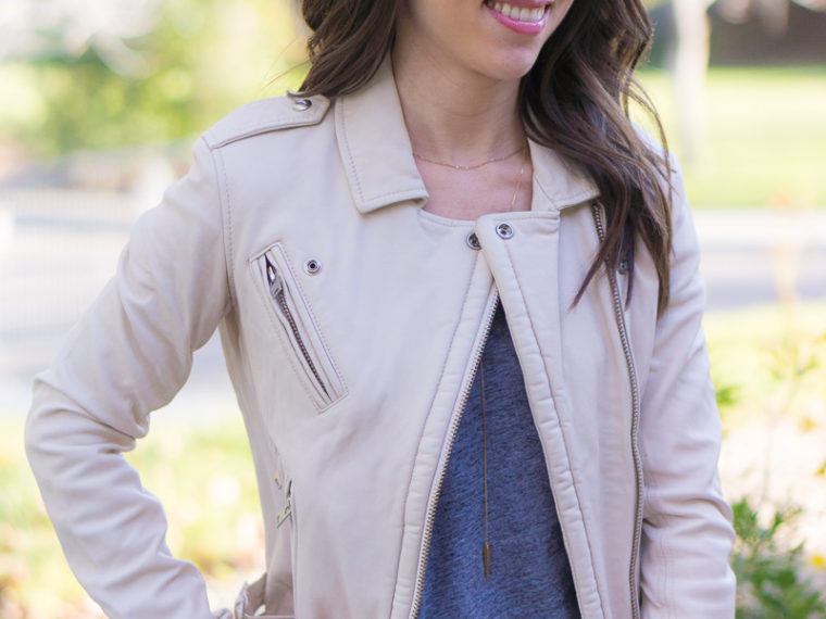 Learn more about the IRO Leather Jacket for petite women in size US 2 or US 4 in black or ivory colors. Petite leather jacket options presented in this video from Nordstrom.