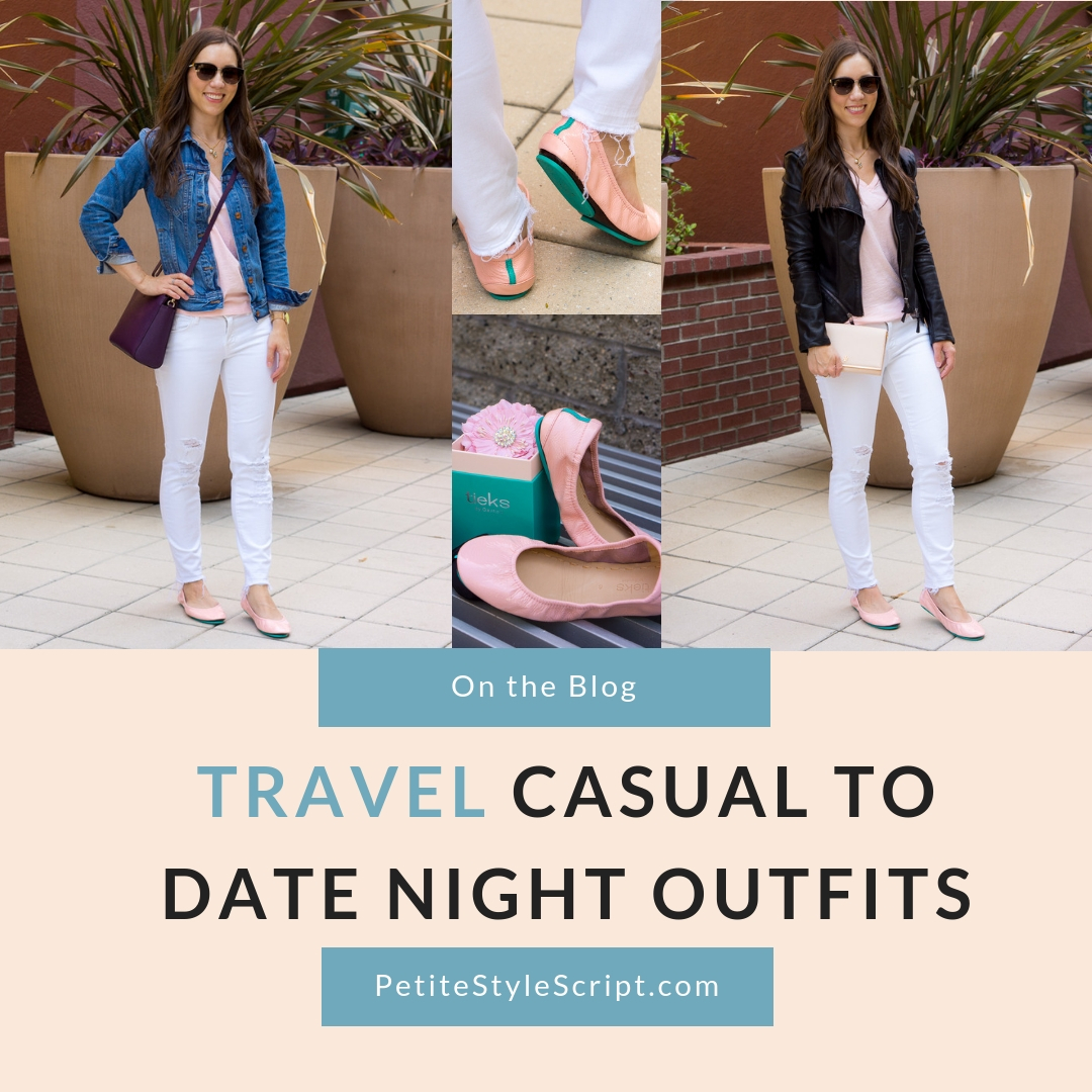 Travel Casual to Date Night Outfit Ideas - Tieks Cotton Candy Pink Flats